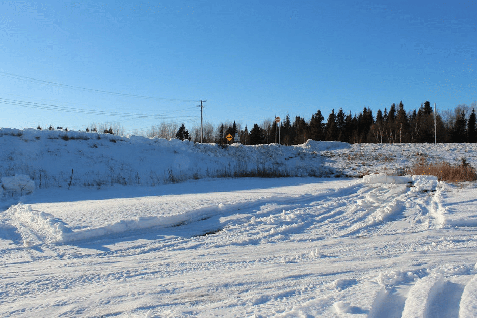 Winter landscape featuring snowy road in HRM.